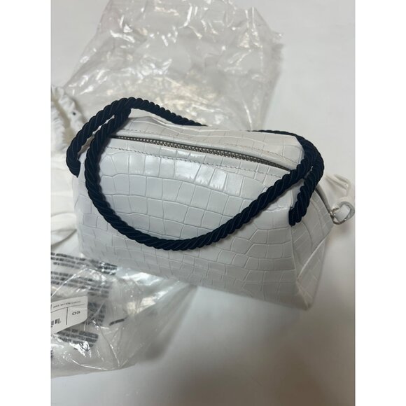 Maryam Nassir Zadeh Sun Purse White Croc Size OS NWT - Picture 2 of 6